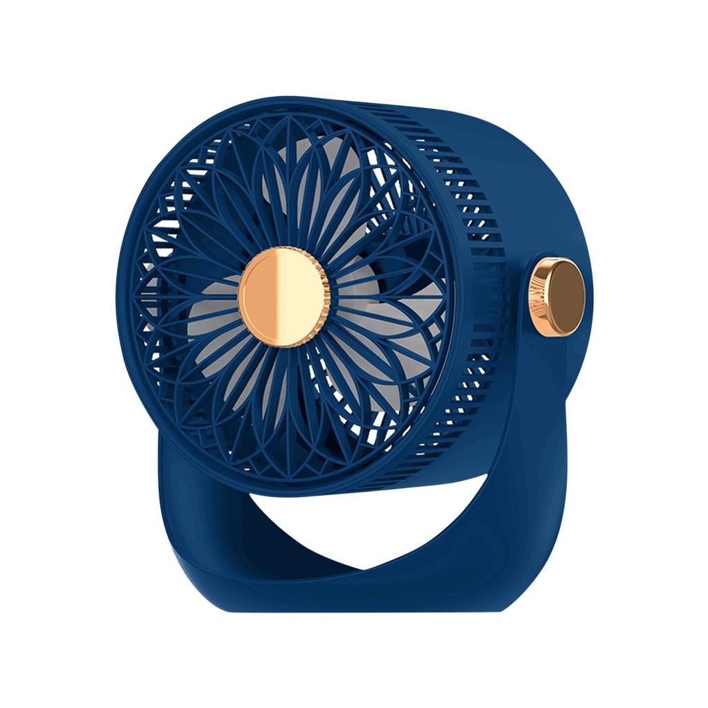 Портативный мини-вентилятор, 3 скорости, с ночным освещением, вращение на 360°, зарядка через USB, тихий вентилятор - тихий портативный настольный вентилятор для дома, спальни