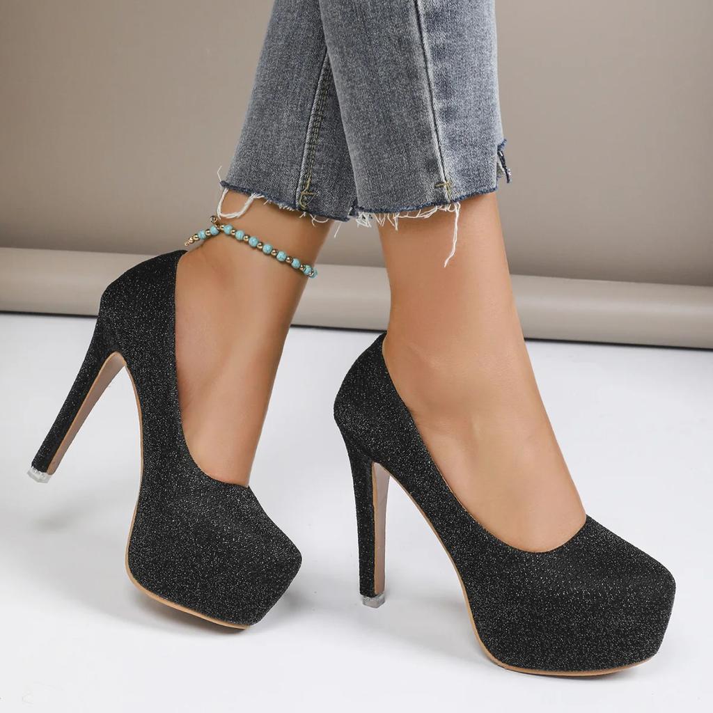 Мода Женские Туфли-Лодочки Стилет Сексуальные Высокие Каблуки Женские 2025 Новые Весна Лето Повседневные Большого Размера Туфли-Лодочки Платформа Свадебная Обувь Zapatos De Mujer