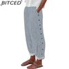 BITCED Women's Fashion Casual Solid Color Print Pants & Capris