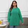 Women's Pullover Large Size Round Neck Casual Solid Color Sweater