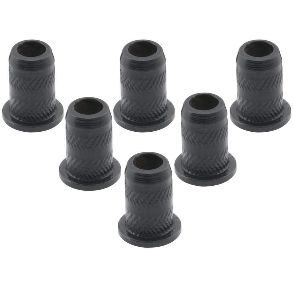 Musiclily Pro 4mm Steel Top Mount Guitar String Black of Bushings, (Set 6)