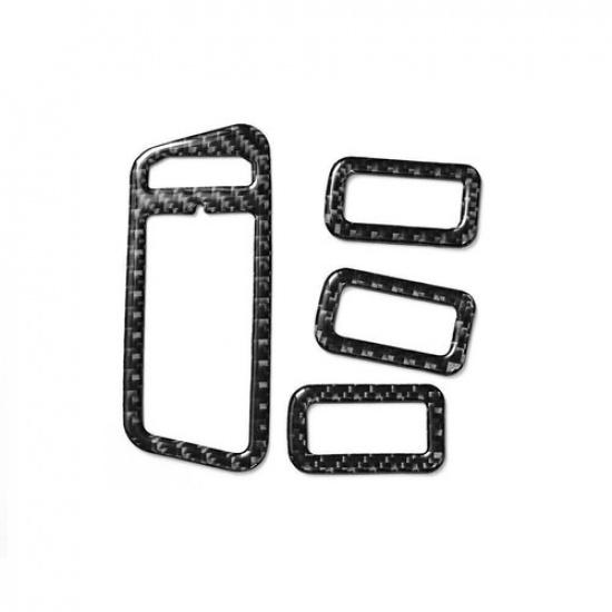 Carbon Fiber Window Control Switch Frame Cover Trim For VW Golf MK7 2013-