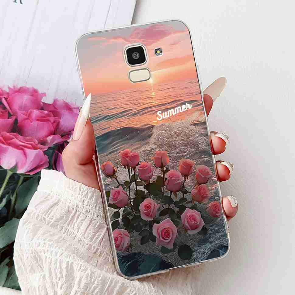 Для Samsung Galaxy J6 2018 SM-J600F Чехол Модная Девушка Новые Цветы Мягкий Силикон ТПУ Чехол Для Samsung j6 J6 2018 Корпус Телефона