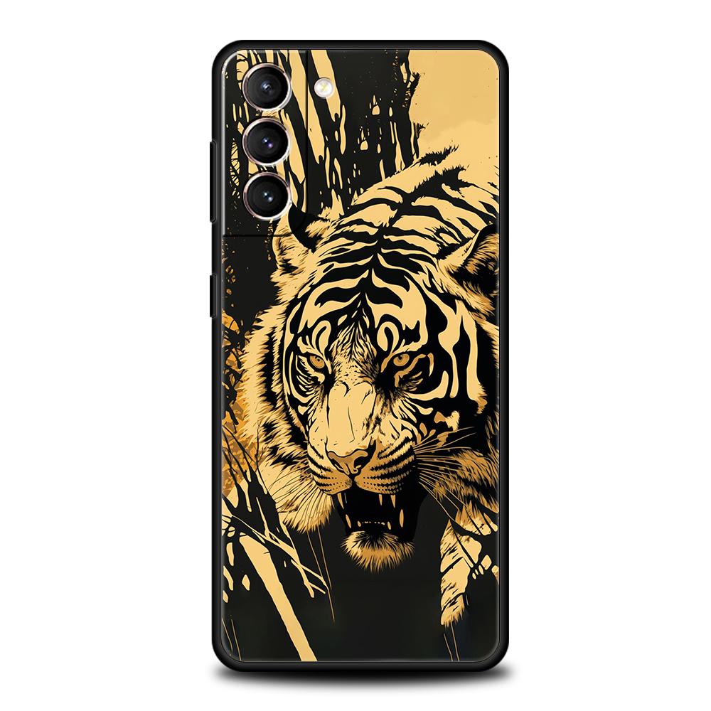 Чехол для телефона с рисунком животного тигра для Samsung Galaxy S24 S23 S22 S20 S21 FE Ultra S10 S10E S9 S8 Plus 5G Силиконовый чехол Capas Fundas Сумки