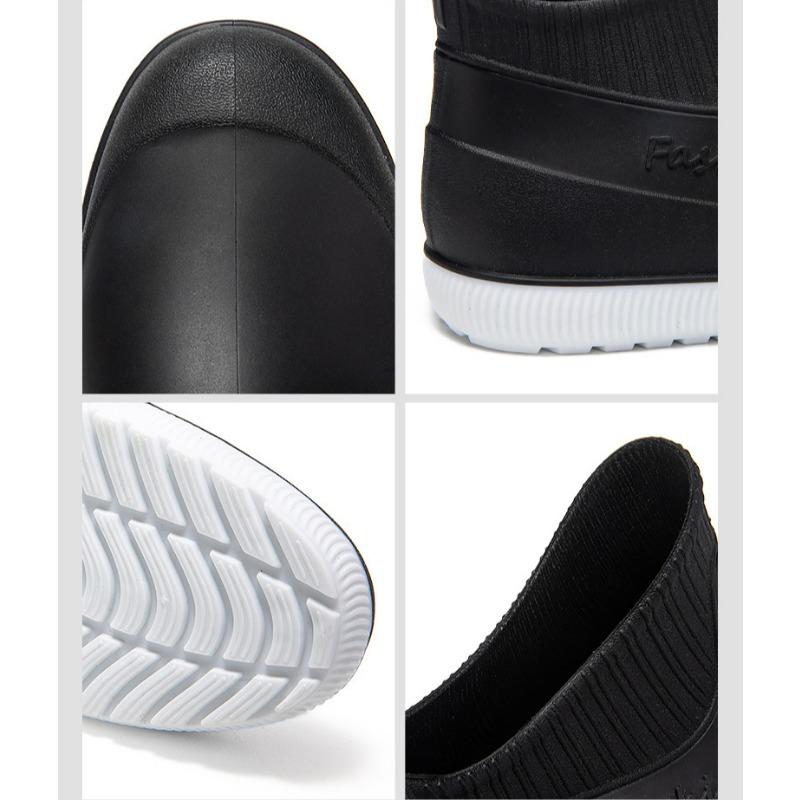 Мужские короткие резиновые сапоги, водонепроницаемые резиновые сапоги, резиновая обувь, кухонная водонепроницаемая обувь, бахилы