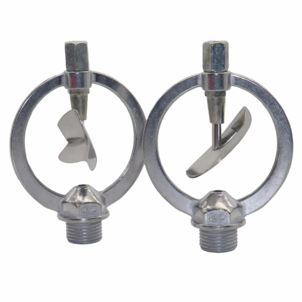 360 Degree Rotation Alloy Rain Nozzle Heavy Duty Metal Butterfly Head Irrigation Sprinkler Scattering Nozzle 1/2" Male Thread