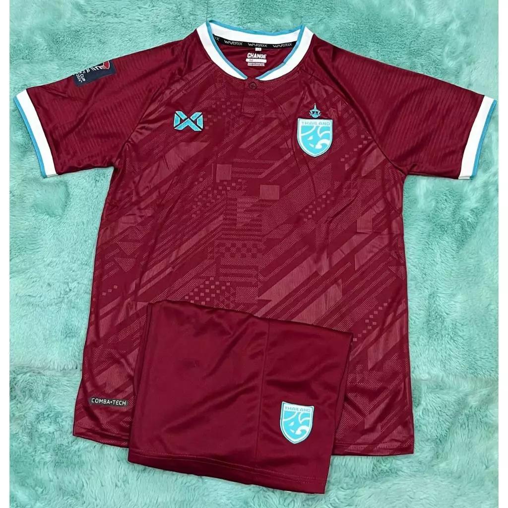 Vintage Retro THAILAND Football Soccer JERSEY National CHEER Quick Dry Shirt Round Neck Polyester Short Sleeve Uniform Sport Outdoor