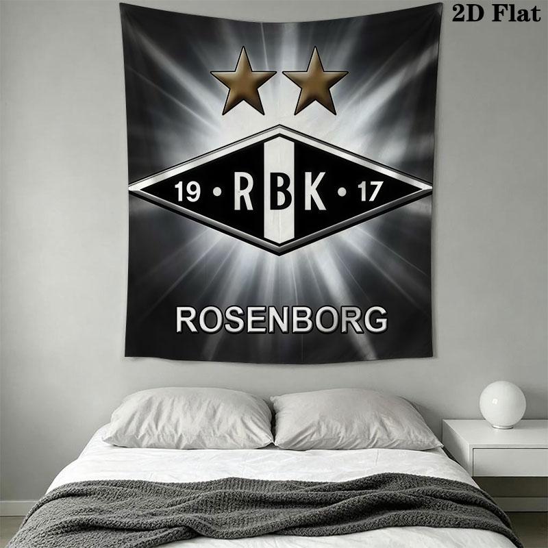 Rosenborg Ballklub Wall Hanging Printed Fabric Blanket Decorative Tapestries for Bedroom Living Room Home Decor
