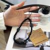 Черная Сова, Бусинный Ремешок для Телефона для Женщин – Элегантная, Высококачественная Цепочка Против Потери с Милым Подвесом