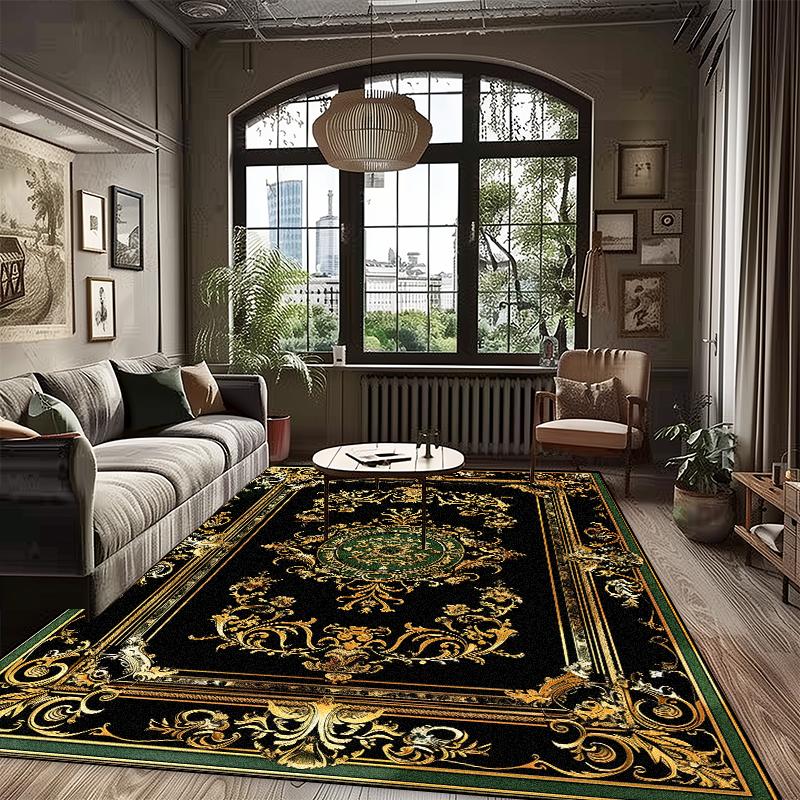 American Style Luxury Green Fluffy Soft Carpet Home Bedroom Sofa Area Rugs Non-slip Cloakroom Doorway Floor Mats Customizable