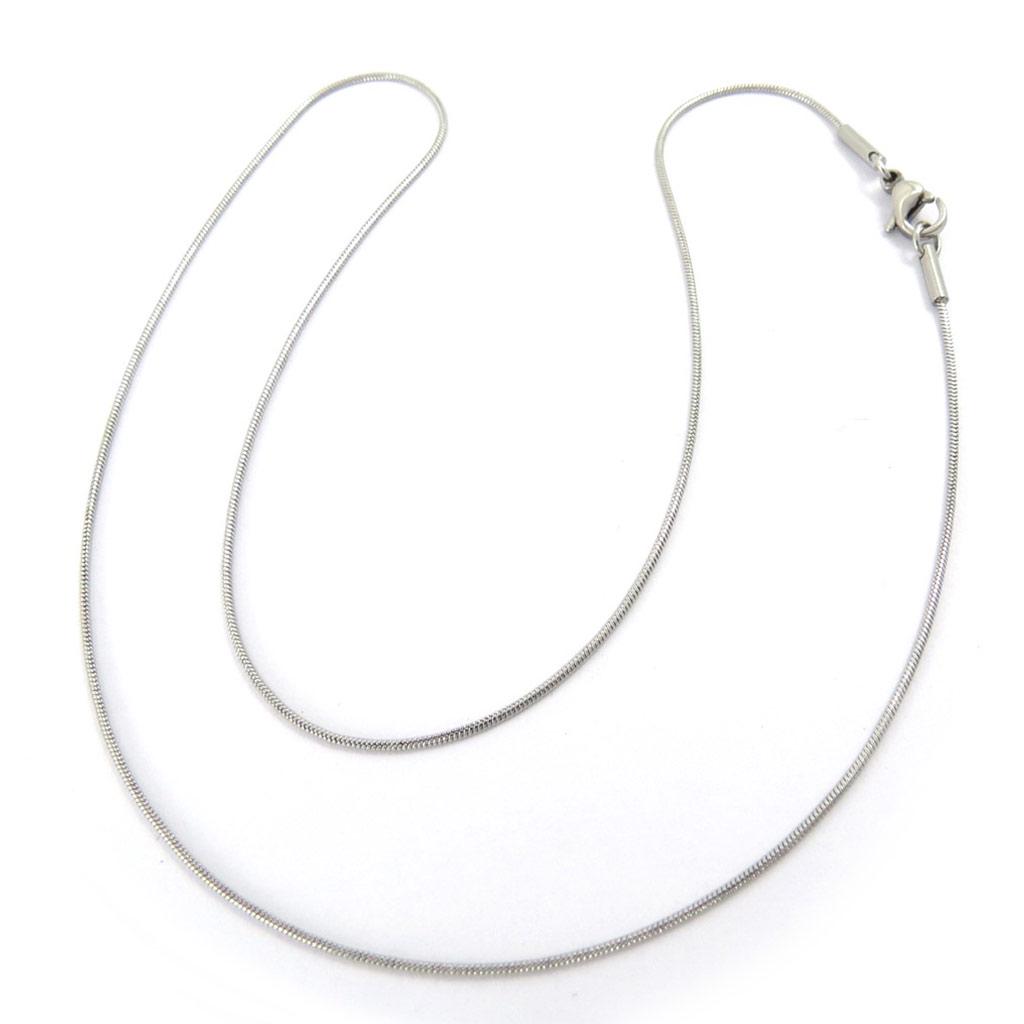 Les Trésors De Lily [K5915] - Цепочка стальная "Змея" 42 см 1 мм