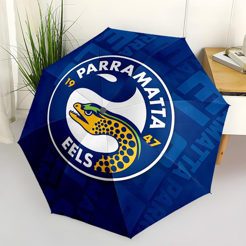 Parramatta Eels Automatic Opening and Closing, 8 rib Structure Portable Umbrella, Suitable for Men and Women in All Seasons Perfect Gift fo