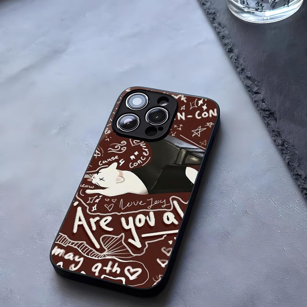 Мультяшный Чехол для Телефона Lovejoy Band Закаленное Стекло Для IPhone 17 13 14 16 12 15 11 Pro Max Plus Mini X XR SE2020 Coque
