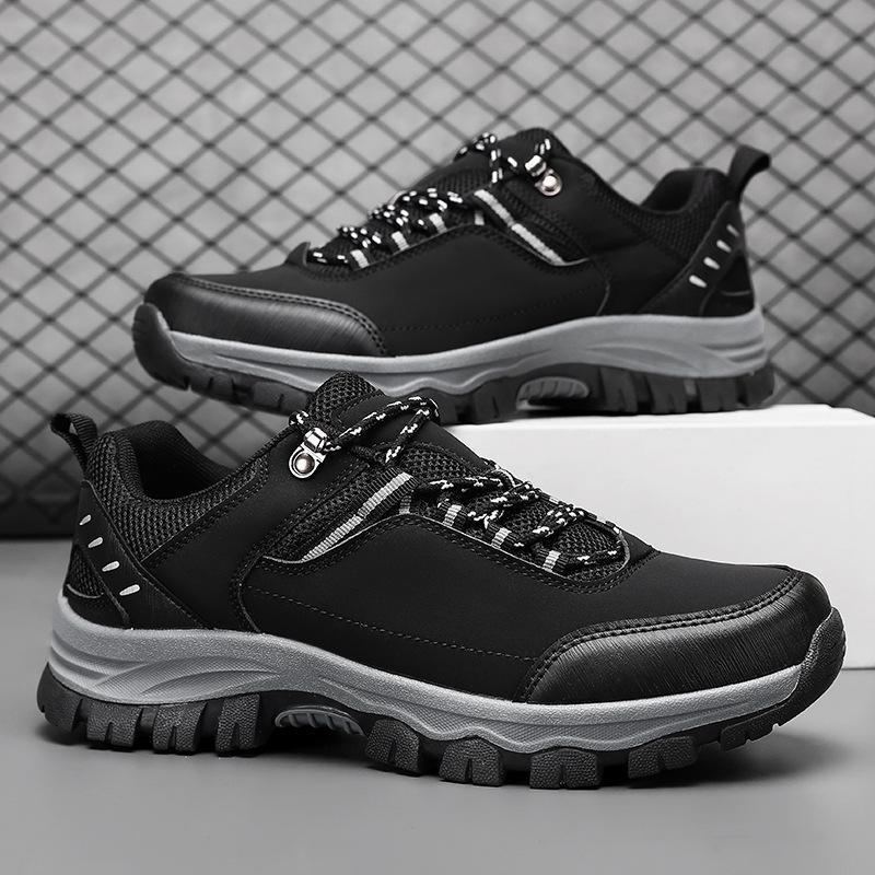 Large size outdoor sports non-slip travel shoes wear-resistant hiking shoes men's thick-soled low-top men's shoes