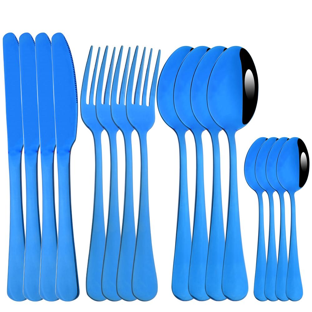 Качественный набор столовых приборов из нержавеющей стали, 16 шт., роскошная посуда, ножи, вилки, ложки, набор кухонной посуды в западном стиле