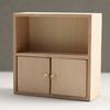 Unpainted Compact Durable Smooth Surface Artificial Mini Cabinet with Openable Drawer Model