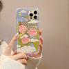 Ins Literary Tulip for IPhone17 for Apple 16 Mobile Phone Case 15Promax Silicone 11 Makeup Mirror
