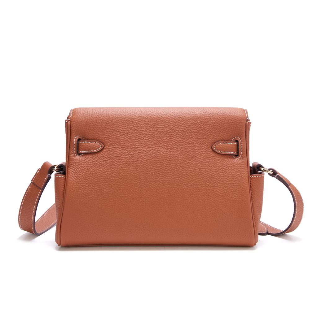 2025 New Togo Top Layer Cowhide Bag Stylish And Atmospheric Genuine Leather Mailman Bag Large Capacity Single Shoulder Diagonal Cross Bag