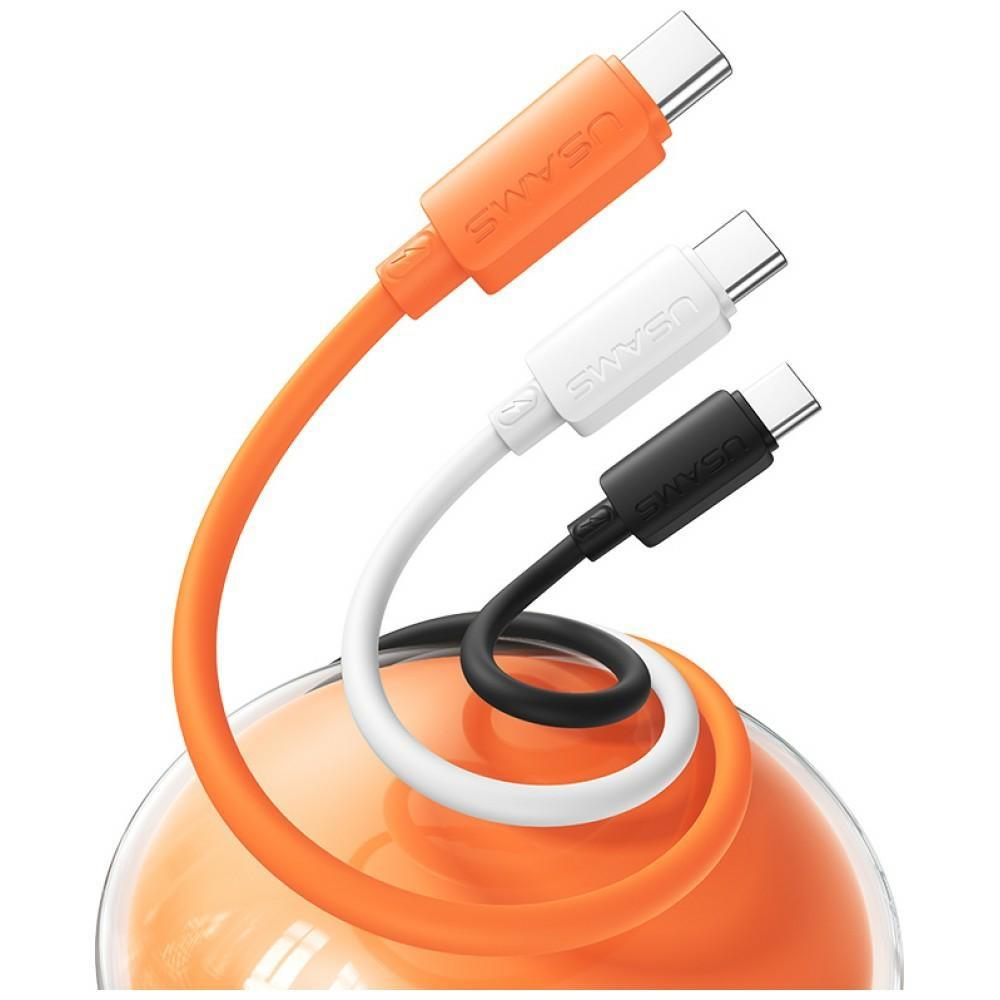 USAMS U98 3A Silicone Fast Charging USB-C Cable Black