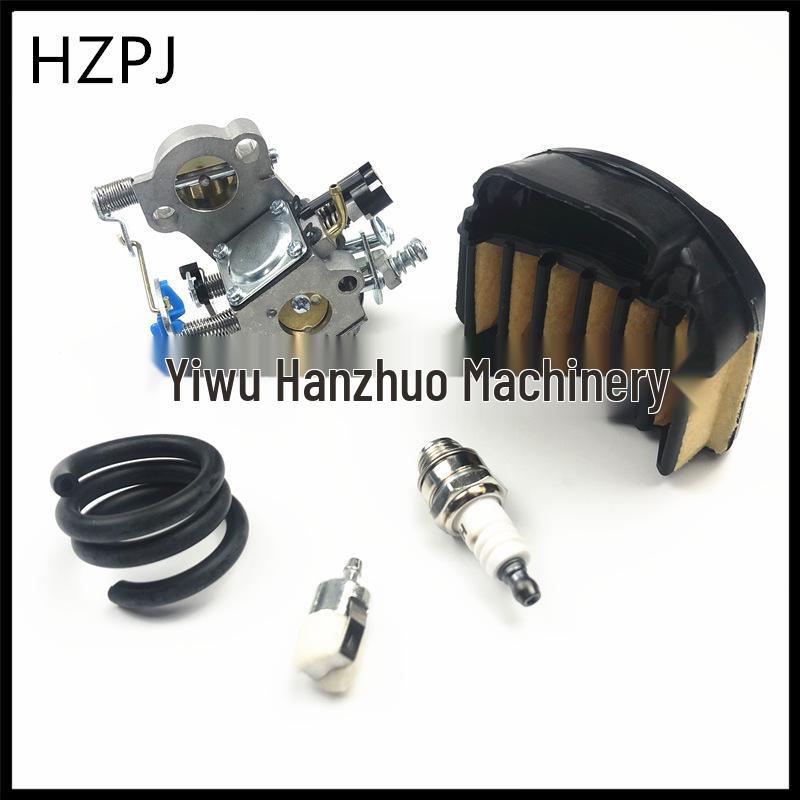 Комплект карбюратора для бензопил Husqvarna 455/460/455E: Включает воздушный фильтр и топливную линию