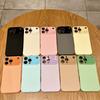 Силиконовый чехол для телефона Apple 16 с большим окном, подходящий для iPhone 15 Pro Max, простой, с ощущением кожи, противоударный, с ароматерапией