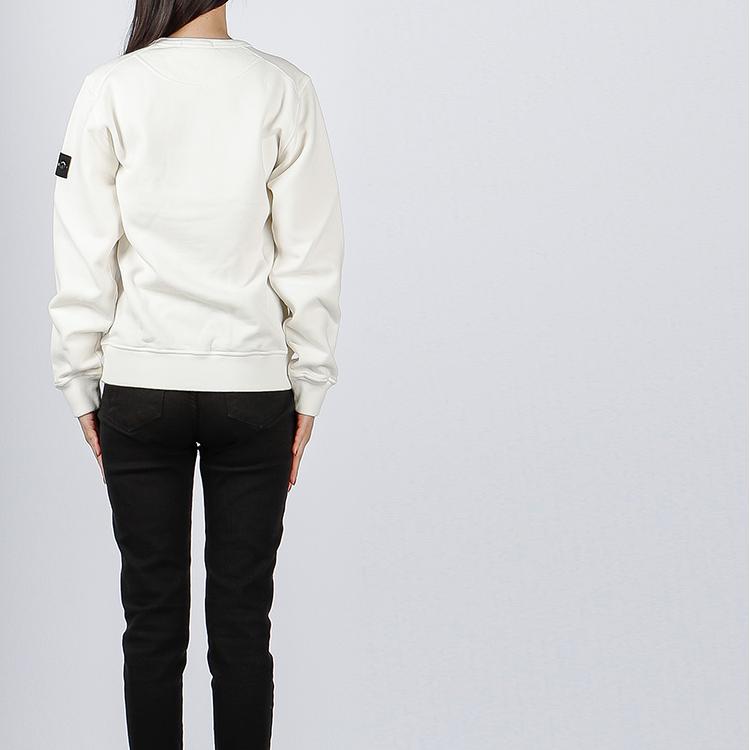 STONE ISLAND Детская толстовка Ss23 Однотонная с круглым вырезом и длинным рукавом Детская толстовка Белый 781661340-V0001