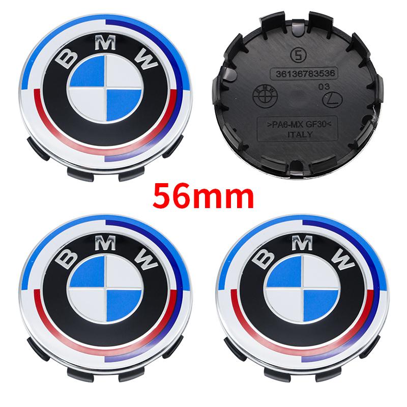 7Pcs Car Front Rear Logo Hub Center Cover Steering Wheel Center Emblem Stickers 50th Anniversary For BMW E60 E93 G01 E87 G20 NS1
