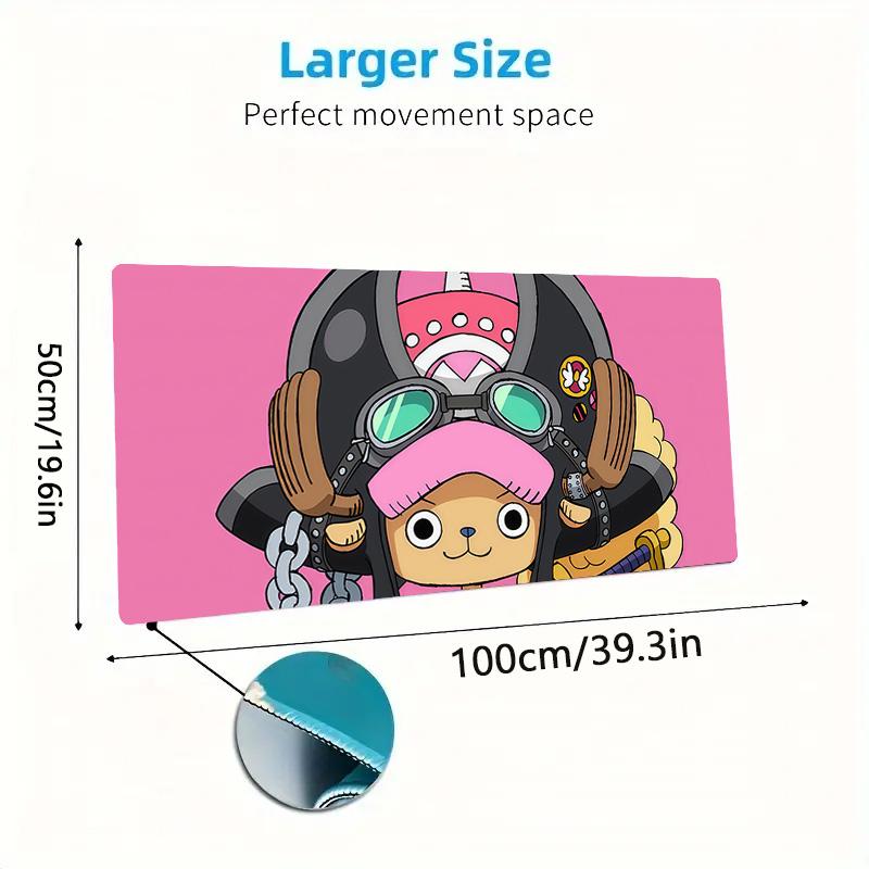 Tony Tony Chopper Print Cushion Non-slip Laptop Tablet Big Mousepad XXL Mat Mini PC Playmat With Lock edge