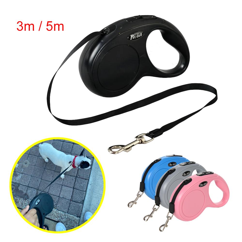 3 м 5 м прочный нейлоновый поводок для собак средних и маленьких собак кошек на открытом воздухе для прогулок автоматический выдвижной поводок для щенков французский бульдог товары для домашних животных