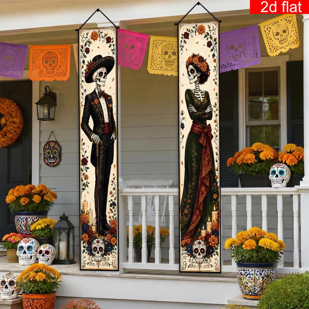 Banner 2pcs Set Party Decor Vintage Style for Porch