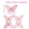 20Pcs Party Napkins Butterfly Paper Napkins Printed Decorative Napkins  Weddings Birthdays