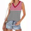 Women's Fashion Casual Daily Versatile Striped Texture Slim Fit Summer Vest Top