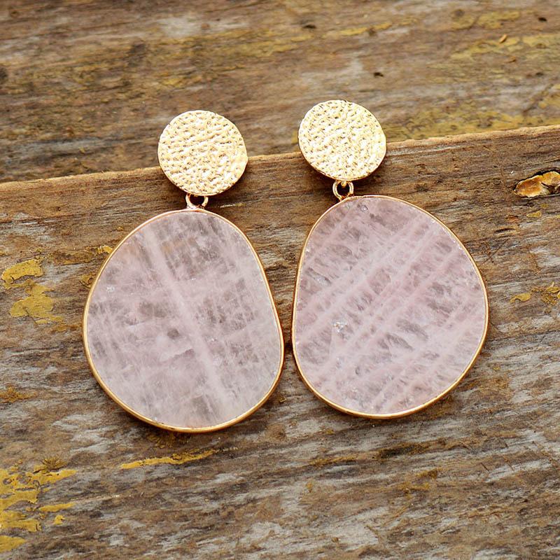 High quality antique style natural stone crystal earrings earrings earrings light luxury trendy accessories