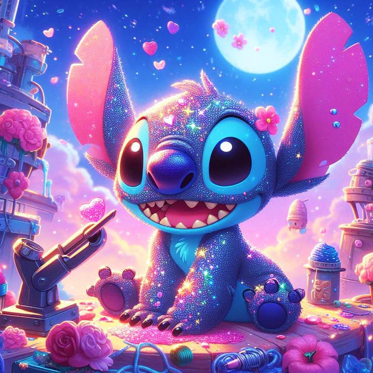 Алмазная вышивка Стич Полная выкладка Набор для рукоделия Мозаика Мультяшная картина стразами Вышивка Торт Новинка Подарок для женщин