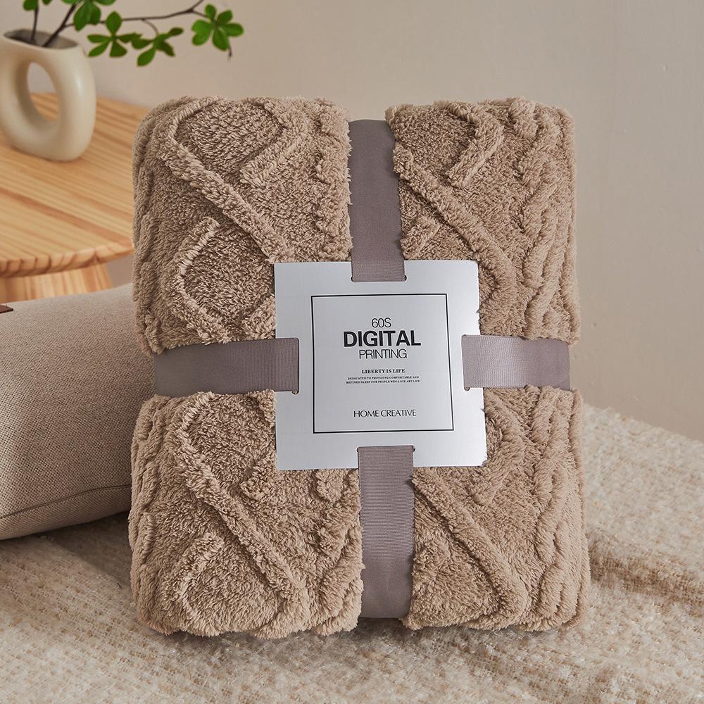 Толстое жаккардовое коралловое флисовое одеяло, фланелевое одеяло, покрывало, подарочное теплое одеяло