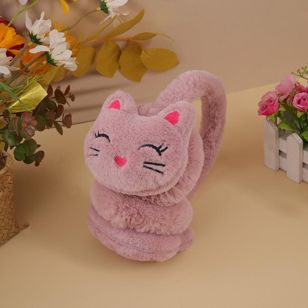 Plush Plush Ear Warmer Cartoon Cat Ear Cover Fashion Winter Earmuffs Autumn Winter