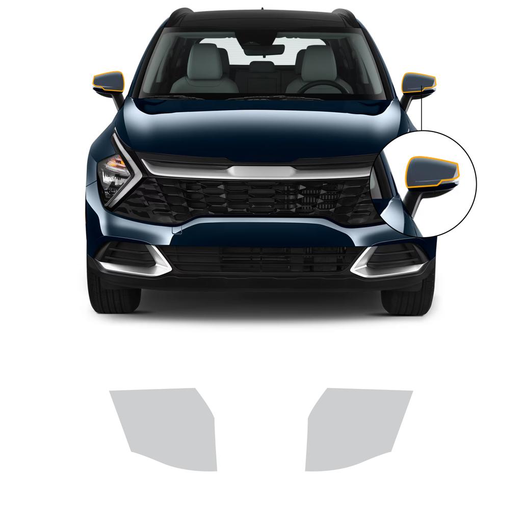 KUNGKIC 8.5mil for KIA Sportage 2023 2024 Headlight Rearview Film Pre Cut Clear Bra Transparent PPF TPU Paint Protection Film