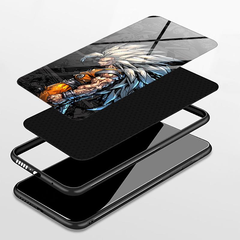 Чехол для Xiaomi mi 11 Lite 13 10 Pro 14 10T Note 10 12T 11T 12 12X Стеклянная крышка для телефона D-ragonS B-allS Сон Гоку