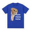 Talking Cat Cute Meme T Shirt for Men Women Fashion Short Sleeve Funny T Shirts O-Neck 100% Cotton Oversized Kawaii T-shirt Tops