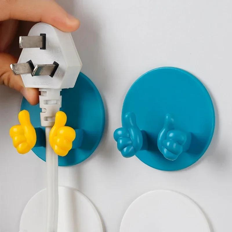 Креативный держатель для большого пальца, не требующий пробивки, настенный клей, вешалка для ключей, крючок для гаджета в ванной, полотенце, бритвенная стойка, кухонные гаджеты, крючок