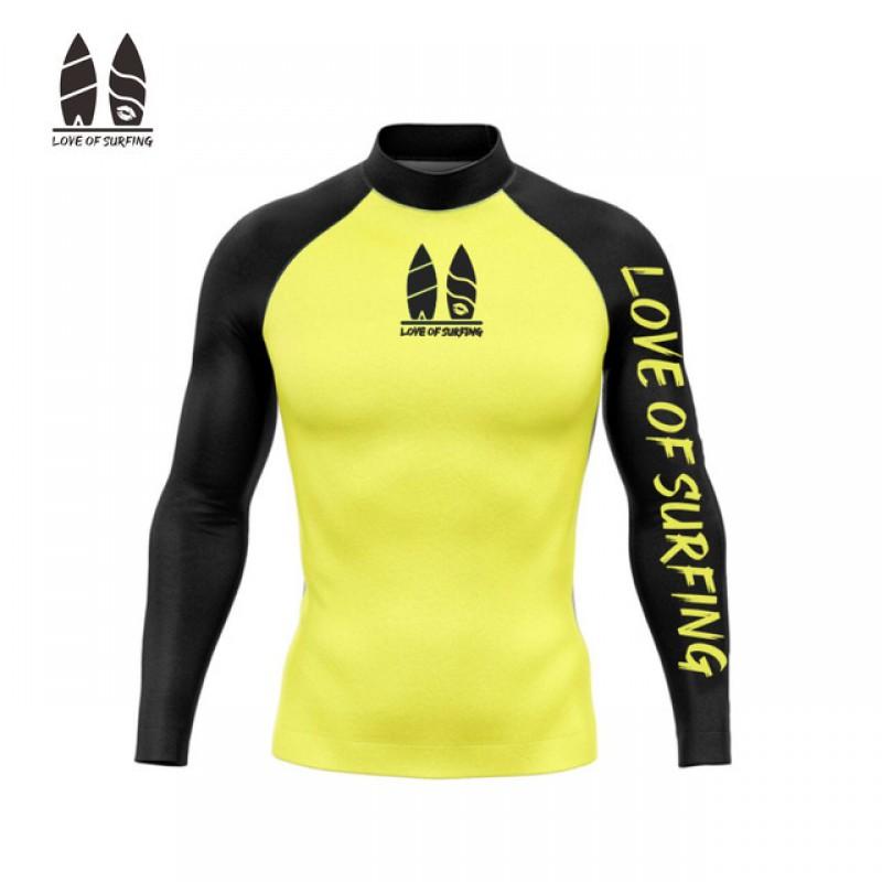 Mens Long Sleeve Quick-Dry Rash Guard Surfing Swimming Diving UV Protection Athletic Fit