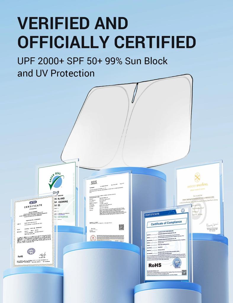 Proadsy Ветровое стекло Автомобиль Эксклюзивно для Toyota RAV4 50 Серии MXAA5 AXAH5 Аксессуары Солнцезащитный козырек, Складной, Затеняющий, Блокирующий свет, Изоляция, 2019-2024