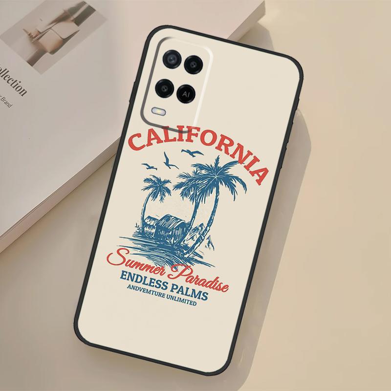 Palms Beach Surf Case For Oppo A98 A78 A18 A38 A58 A60 A80 A40 A96 A76 A16 A94 A74 A54 A15 A17 A57 A77 A5 Pro