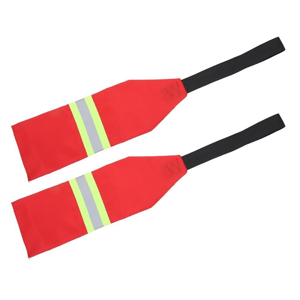 2PCS Red Kayak Warning Flag High Visibility Kayak Travel Flag Kayak Towing Flag for Canoeing