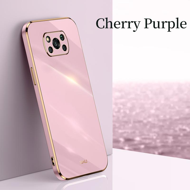 Чехол для телефона с золотой рамкой и покрытием для Xiaomi Mi Poco X3 Pro Nfc Gt F3 X3pro X 3 5g X3nfc, роскошный мягкий силиконовый чехол на заднюю панель