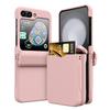 Применимо к чехлу для телефона с карточкой Samsung Zflip7, Galaxy Zflip6/3 складной чехол-кошелек с карточкой, противоударный защитный чехол