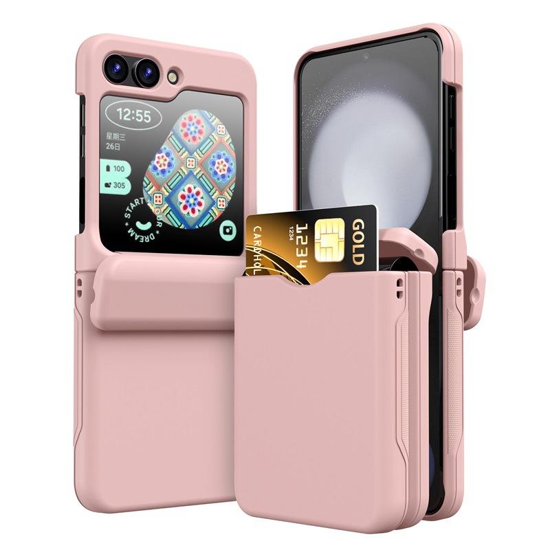 Применимо к чехлу для телефона с карточкой Samsung Zflip7, Galaxy Zflip6/3 складной чехол-кошелек с карточкой, противоударный защитный чехол