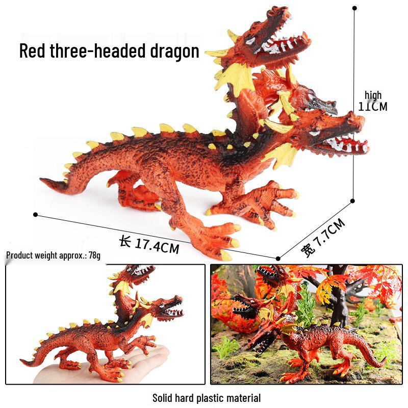 Dinosaur & Dragon Plastic Toy Set: Mythical Animal Figures for Kids
