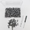 200-Piece 7x9.5mm Metal Alloy Cone Studs, Bullet Head Decorative Screws, Punk Rivets for DIY Clothing
