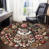 1pc Holiday Festive Office Round Area Rug, Under Office Chairs Bedroom Living Room Home Decor, Room Deco